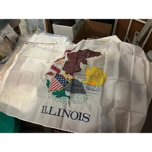 Never flown State of Illinois flag 3x5 National Nylon gift to IL State Senator